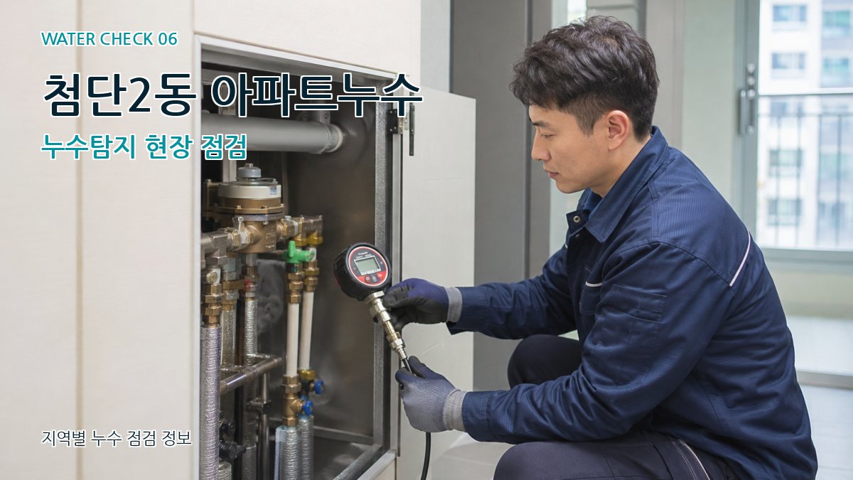 첨단2동 아파트누수 누수탐지 현장 점검