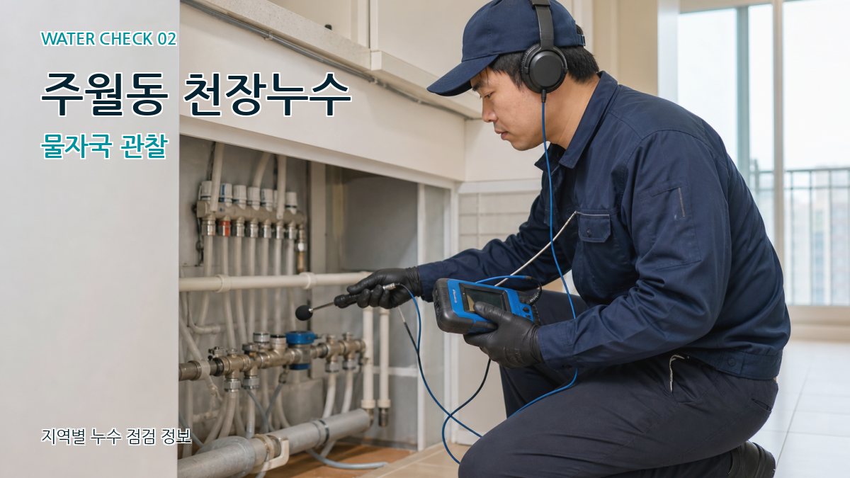 주월동 천장누수 물자국 관찰