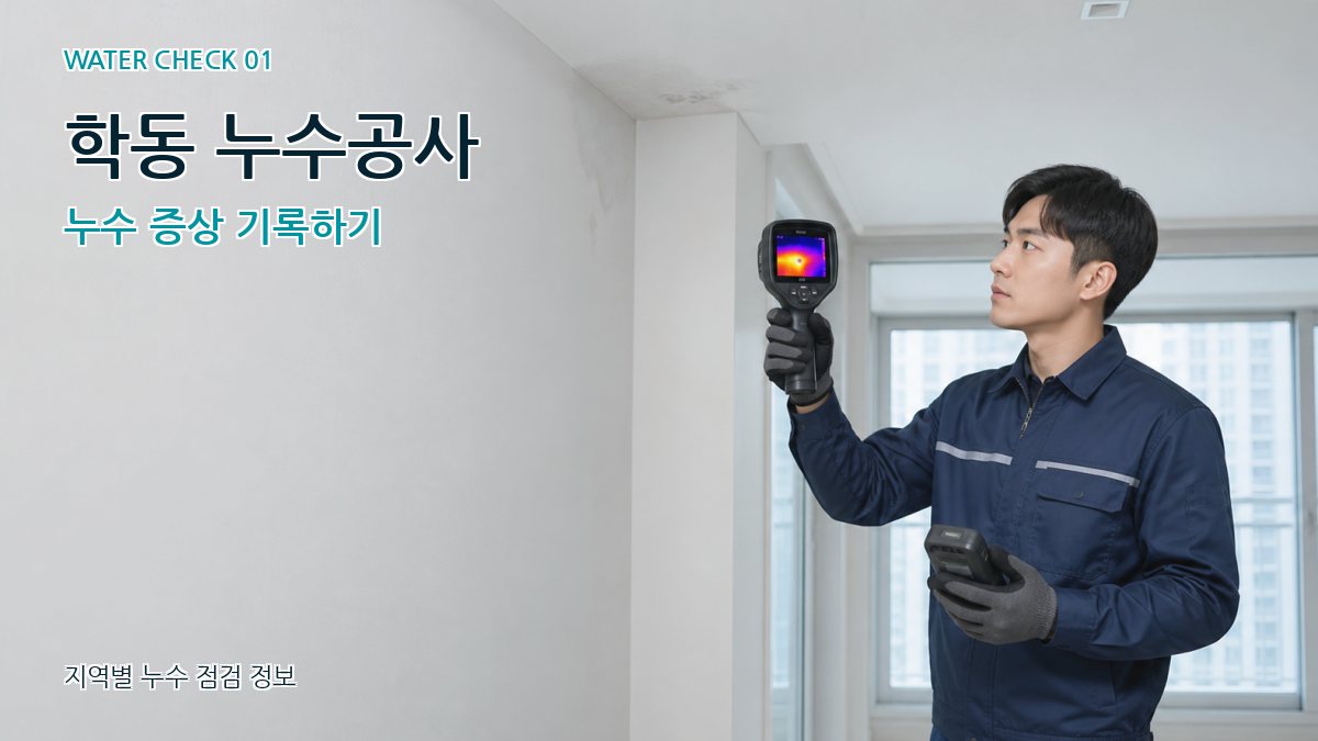학동 아파트누수 누수탐지 이미지