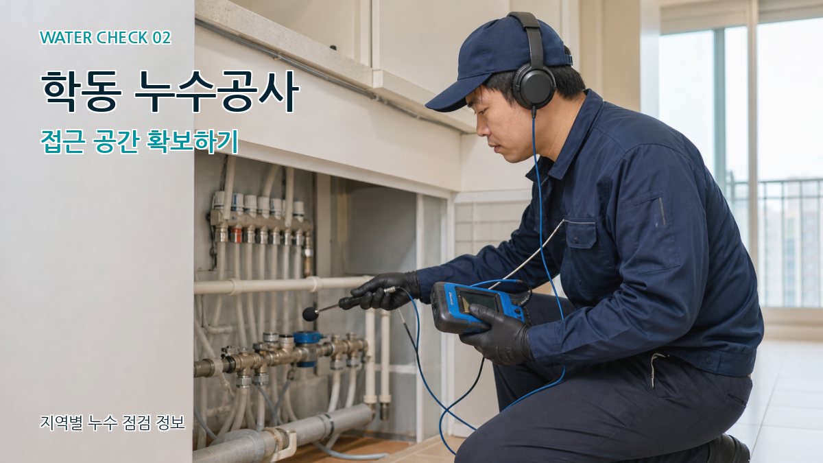 학동 화장실누수 누수탐지 이미지