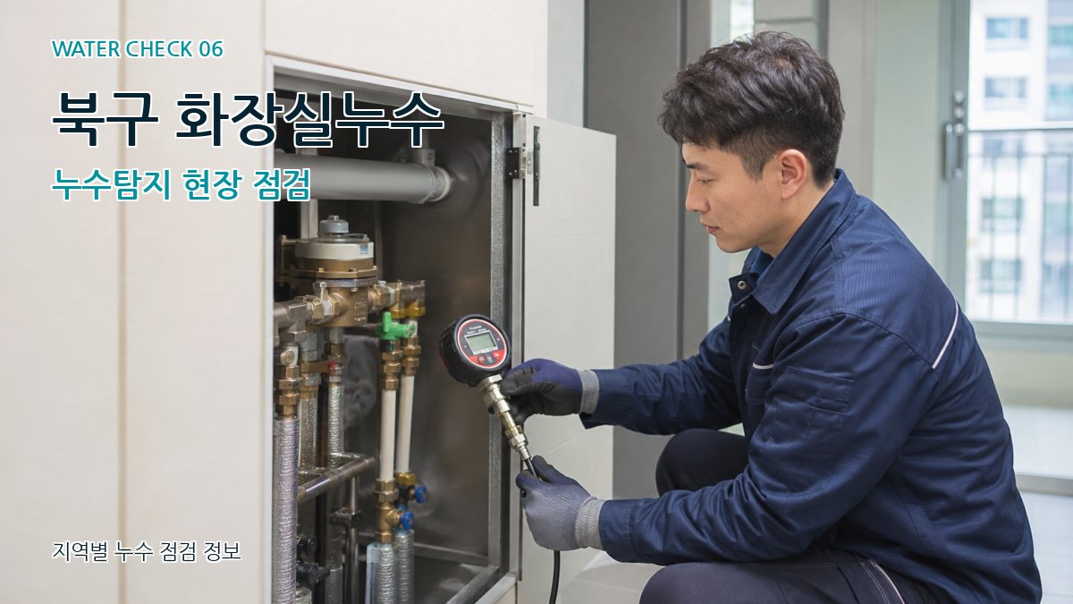 북구 화장실누수 누수탐지 현장 점검