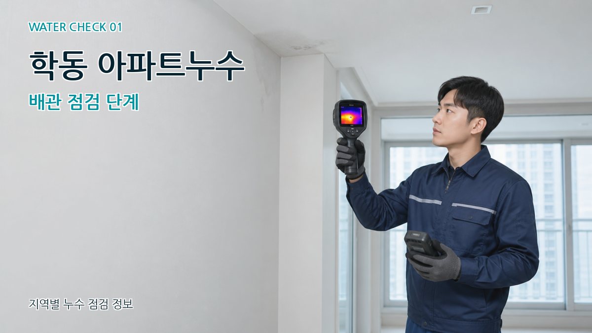 학동 아파트누수 누수탐지 이미지