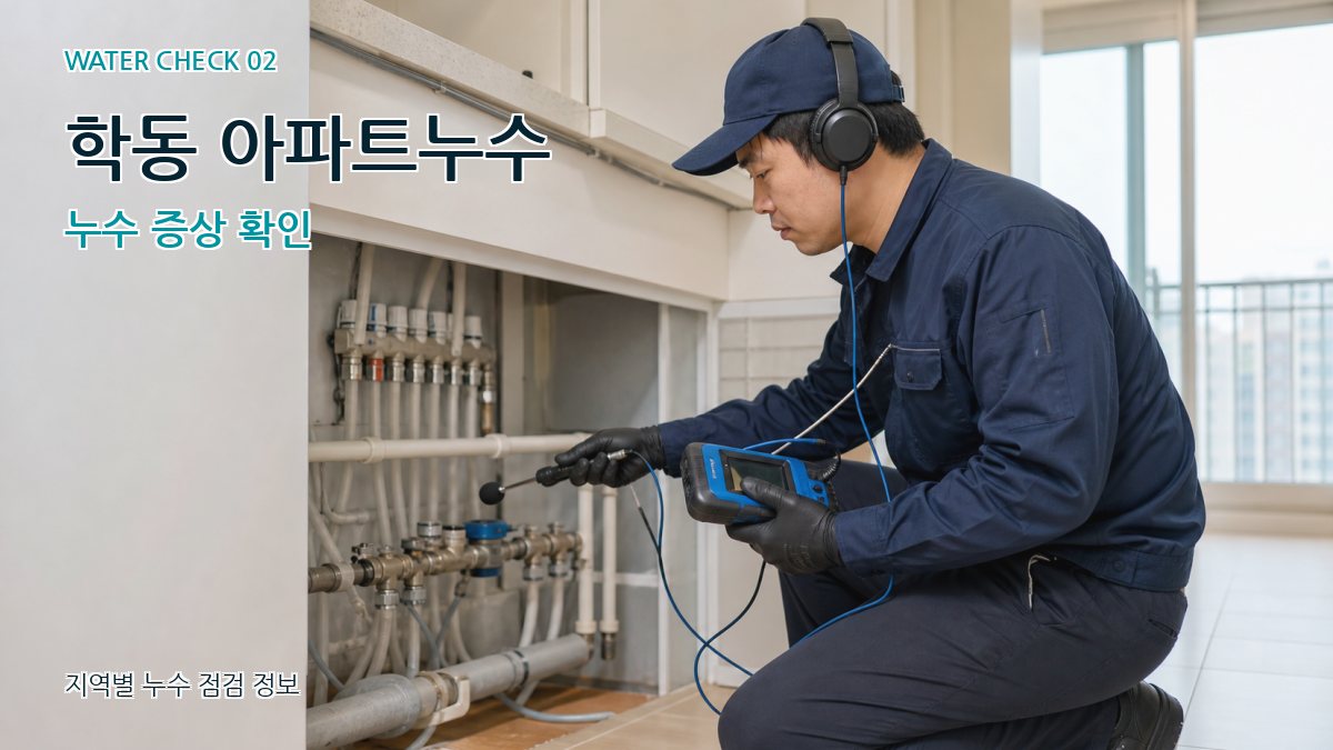 학동 화장실누수 누수탐지 이미지