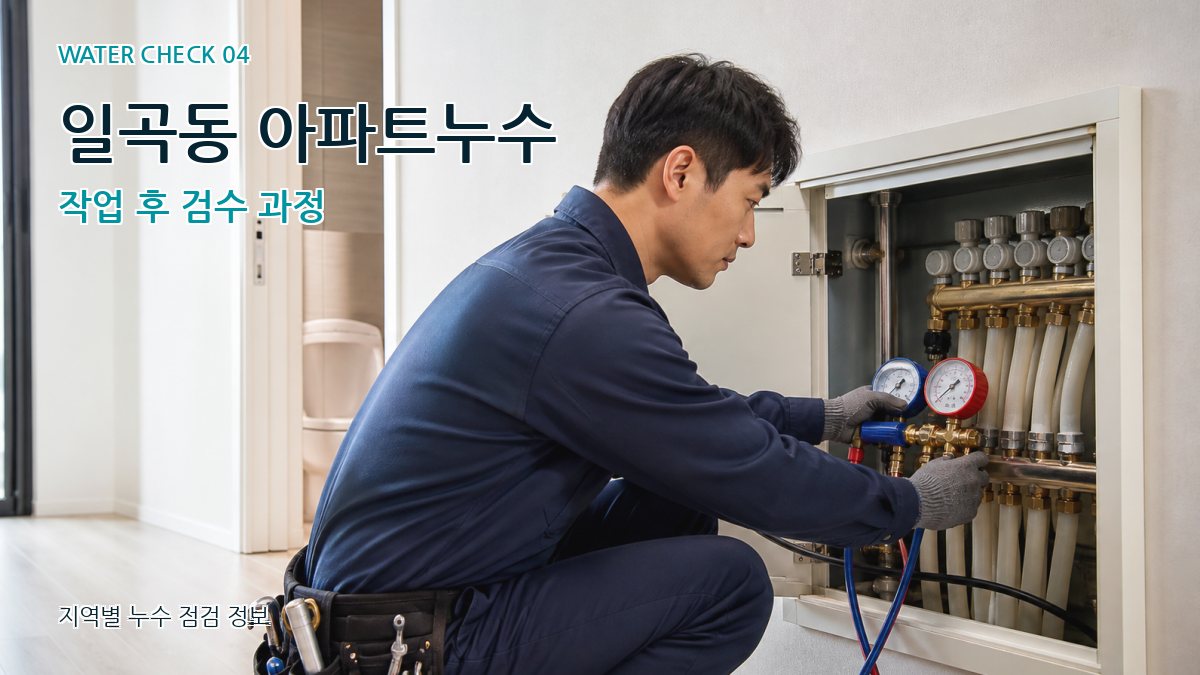 일곡동 아파트누수 작업 후 검수 과정