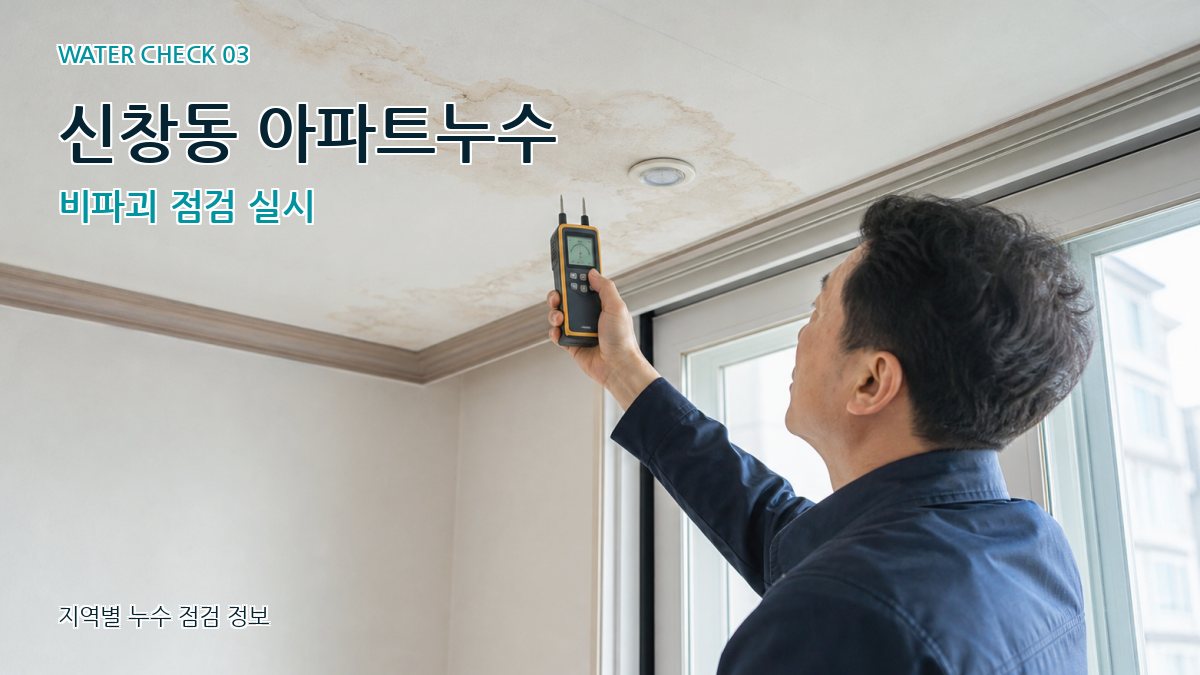신창동 아파트누수 비파괴 점검 실시