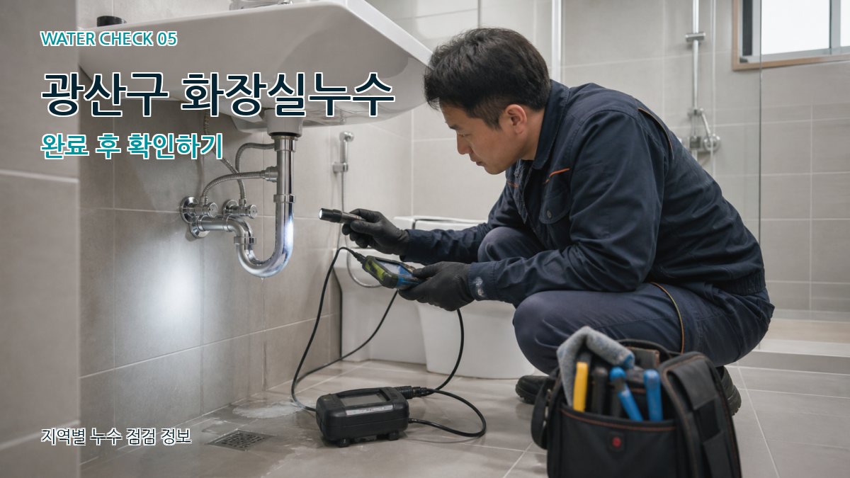 광산구 화장실누수 완료 후 확인하기
