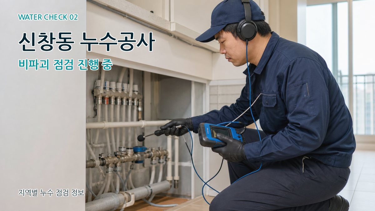 신창동 화장실누수 누수탐지 이미지