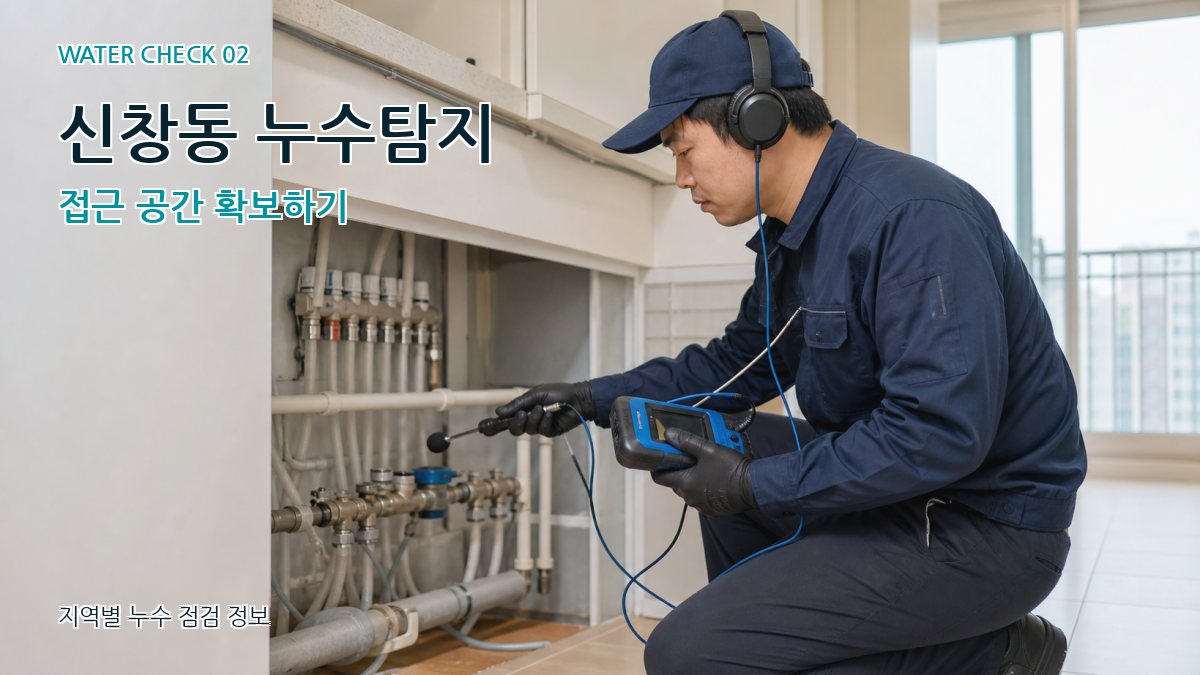 신창동 화장실누수 누수탐지 이미지