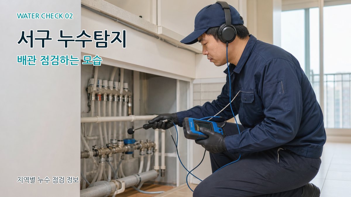 서구 화장실누수 누수탐지 이미지