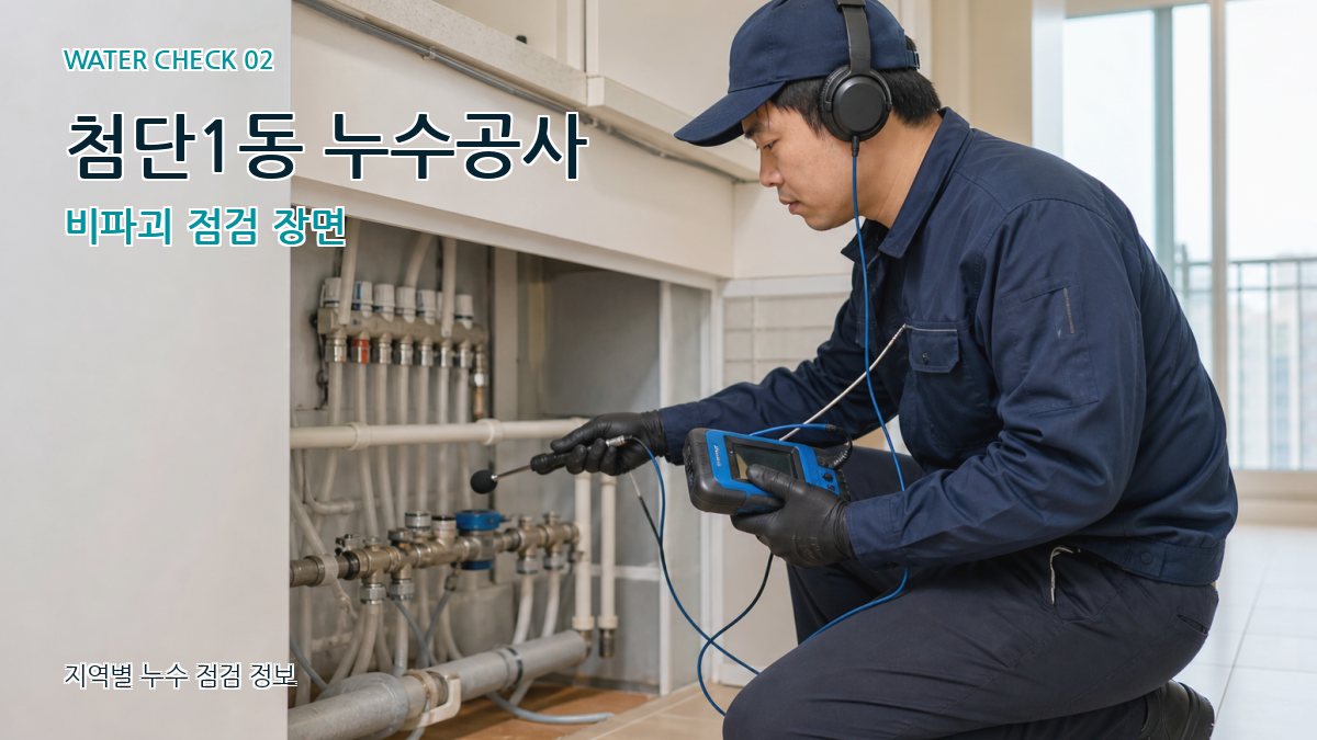 첨단1동 화장실누수 누수탐지 이미지