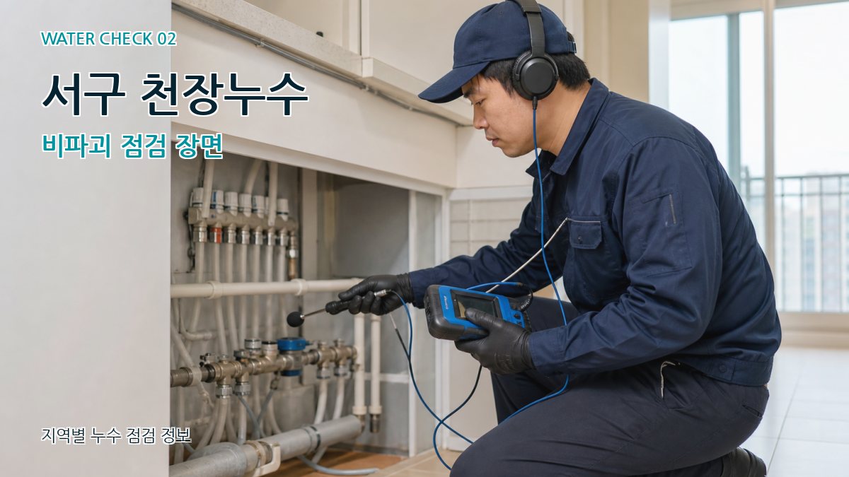 서구 화장실누수 누수탐지 이미지