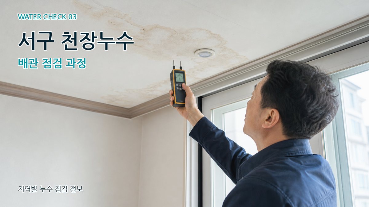 서구 천장누수 누수탐지 이미지