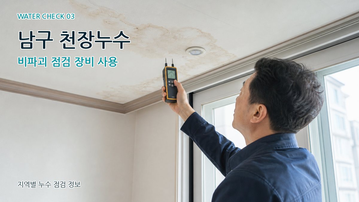 남구 천장누수 누수탐지 이미지