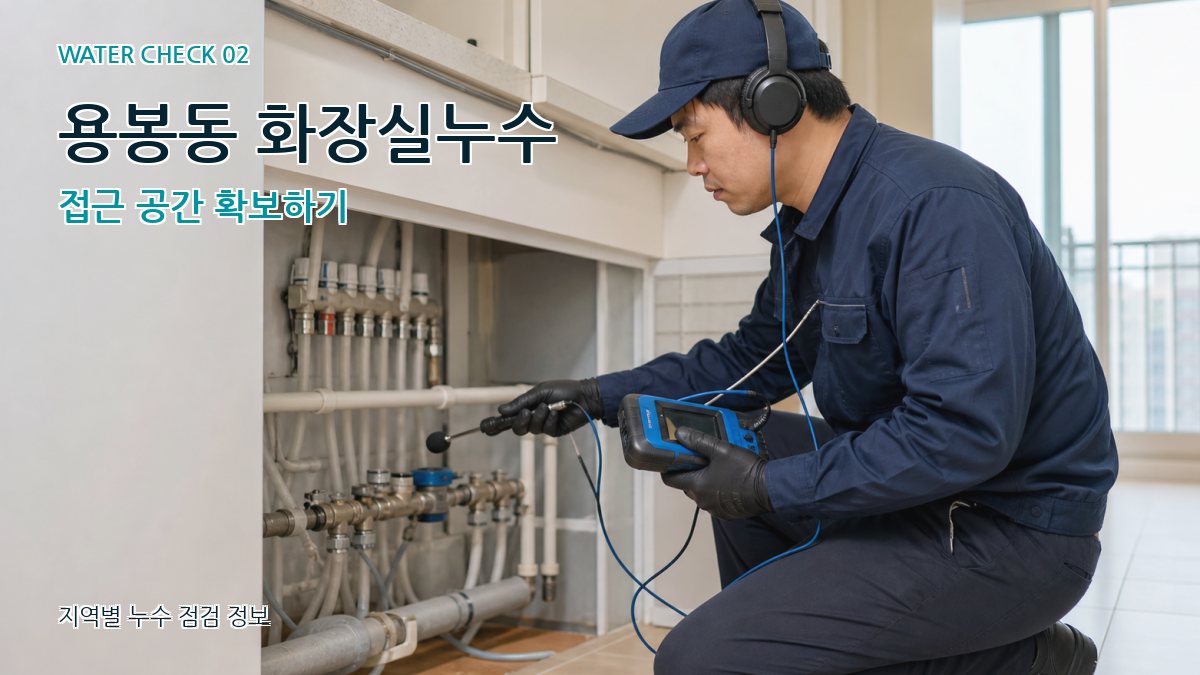 용봉동 화장실누수 접근 공간 확보하기