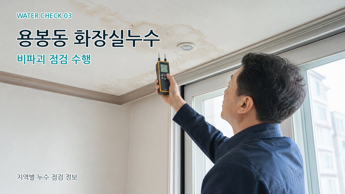 용봉동 화장실누수 비파괴 점검 수행