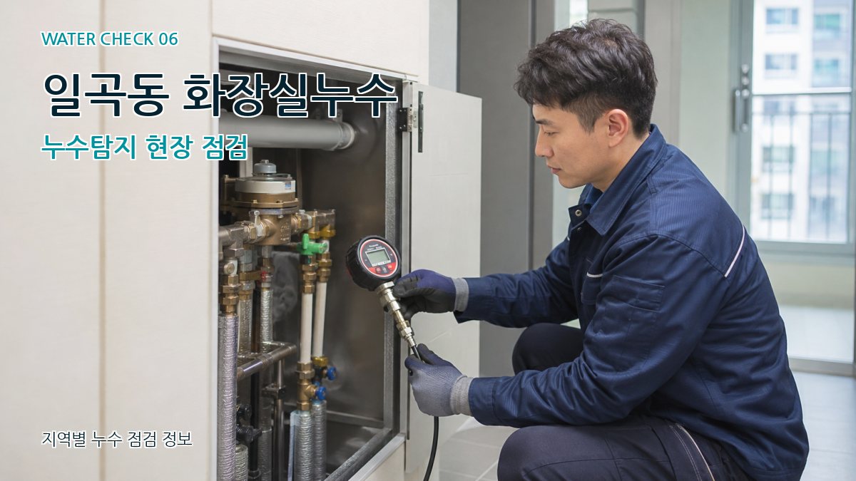 일곡동 화장실누수 누수탐지 현장 점검