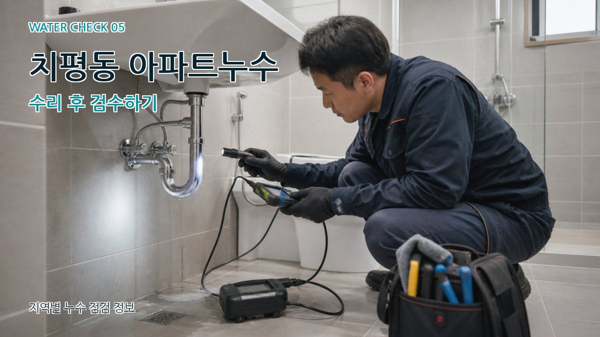 치평동 아파트누수 수리 후 검수하기