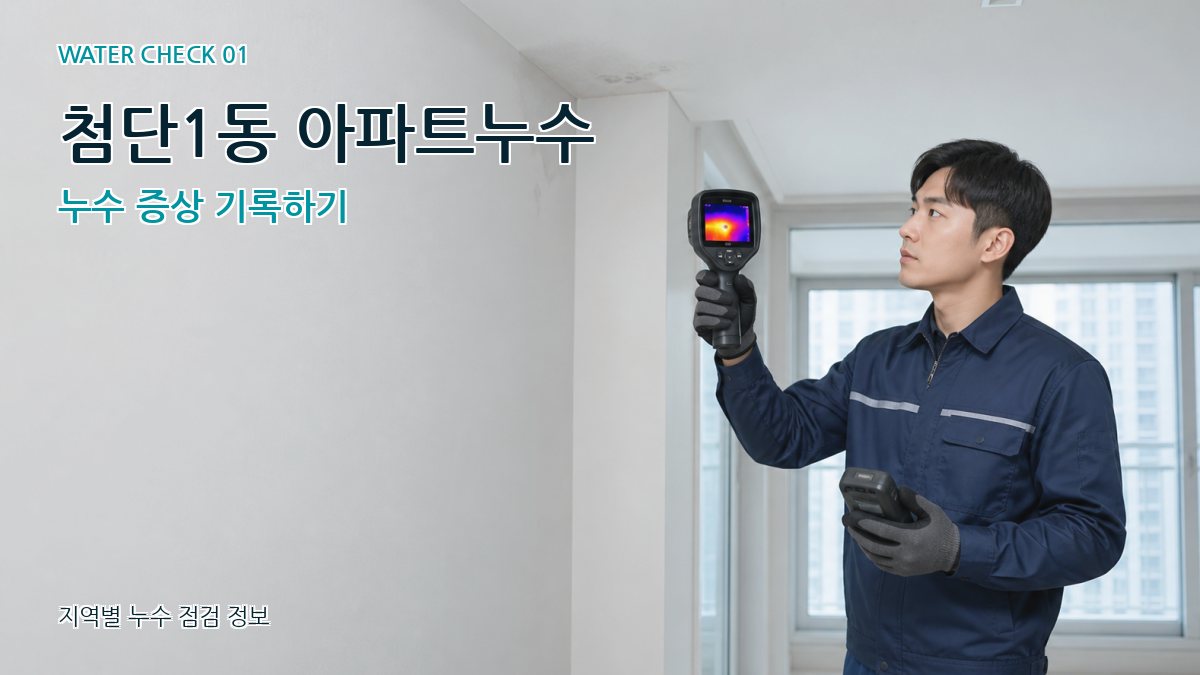 첨단1동 아파트누수 누수 증상 기록하기