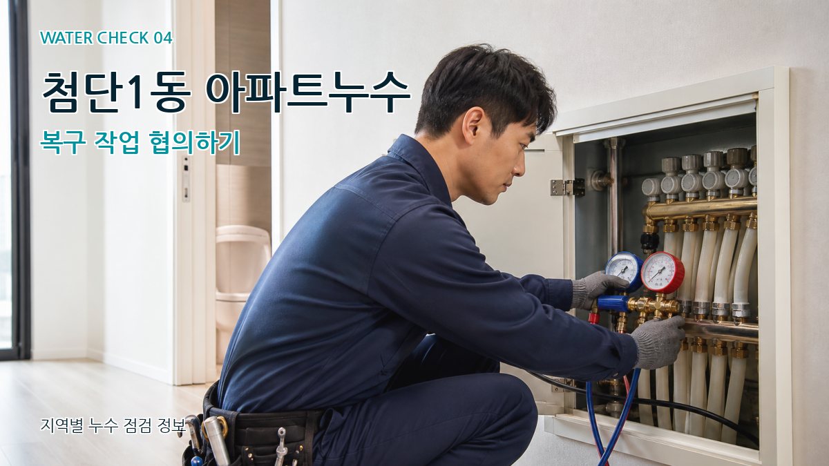 첨단1동 아파트누수 복구 작업 협의하기