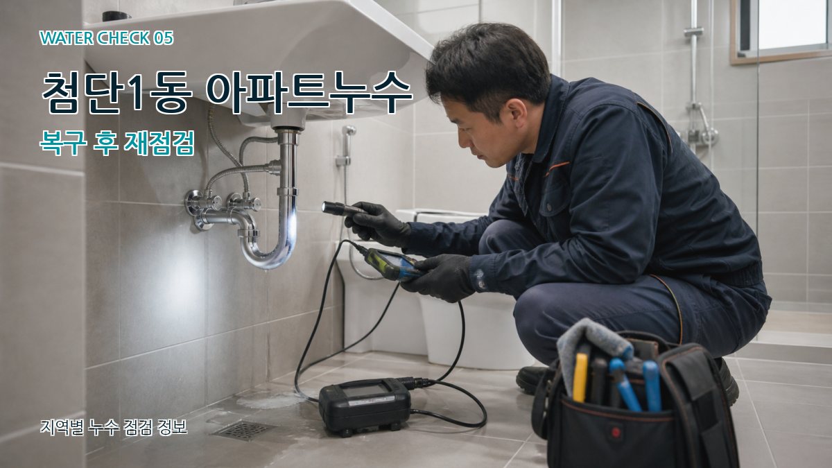 첨단1동 아파트누수 복구 후 재점검