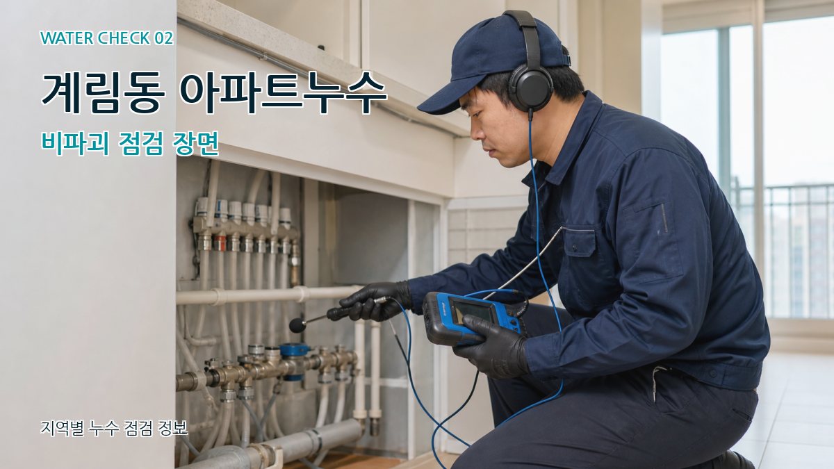 계림동 아파트누수 비파괴 점검 장면