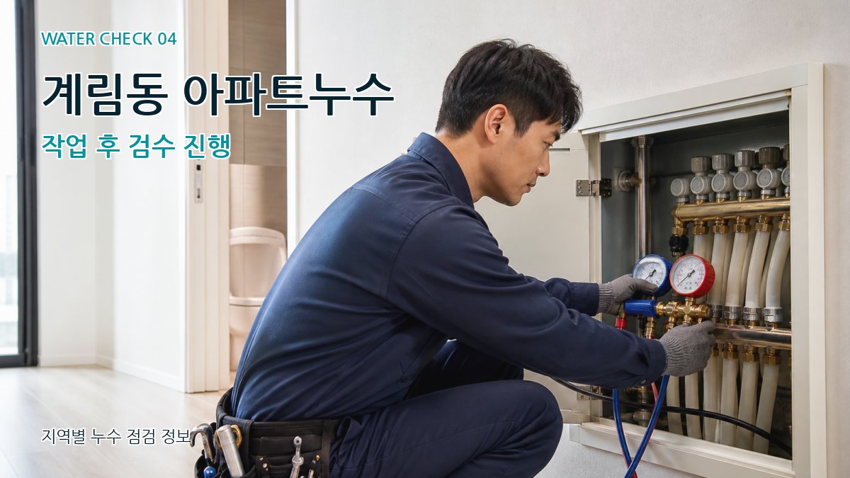 계림동 아파트누수 작업 후 검수 진행