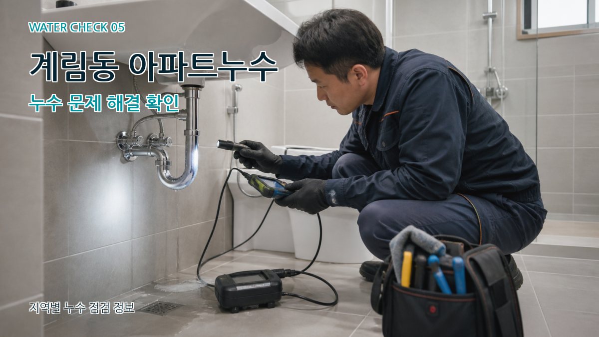 계림동 아파트누수 누수 문제 해결 확인