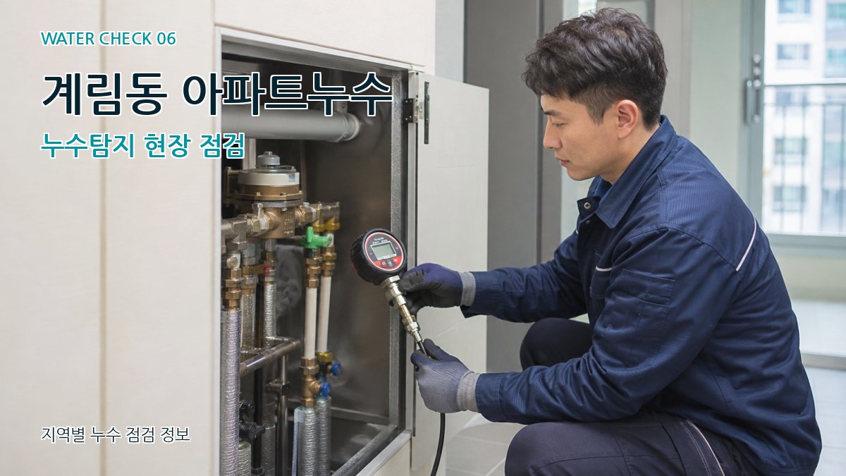 계림동 아파트누수 누수탐지 현장 점검