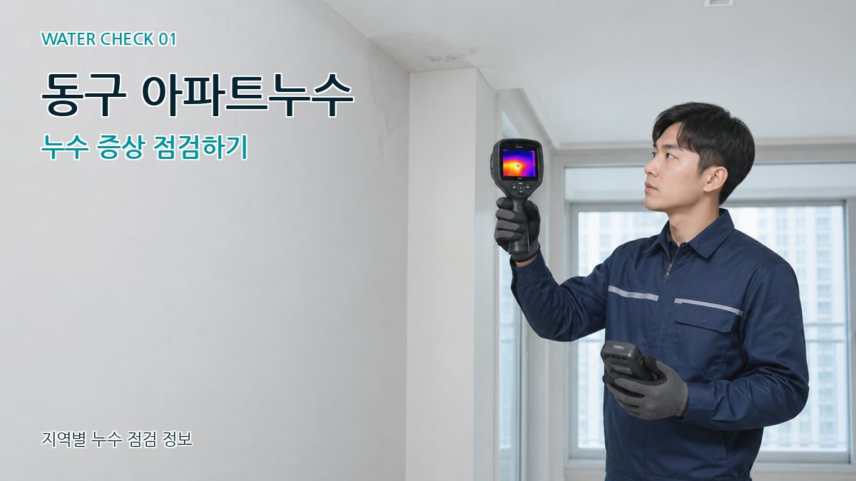 동구 아파트누수 누수탐지 이미지