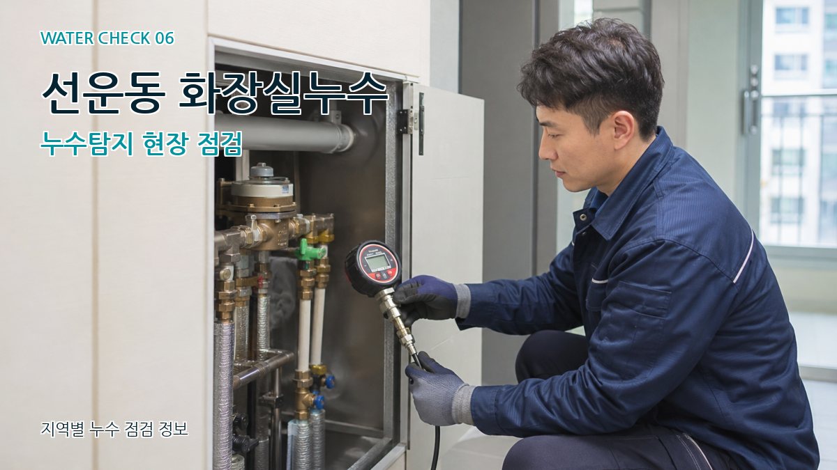 선운동 화장실누수 누수탐지 현장 점검