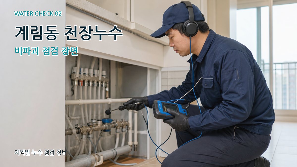 계림동 화장실누수 누수탐지 이미지