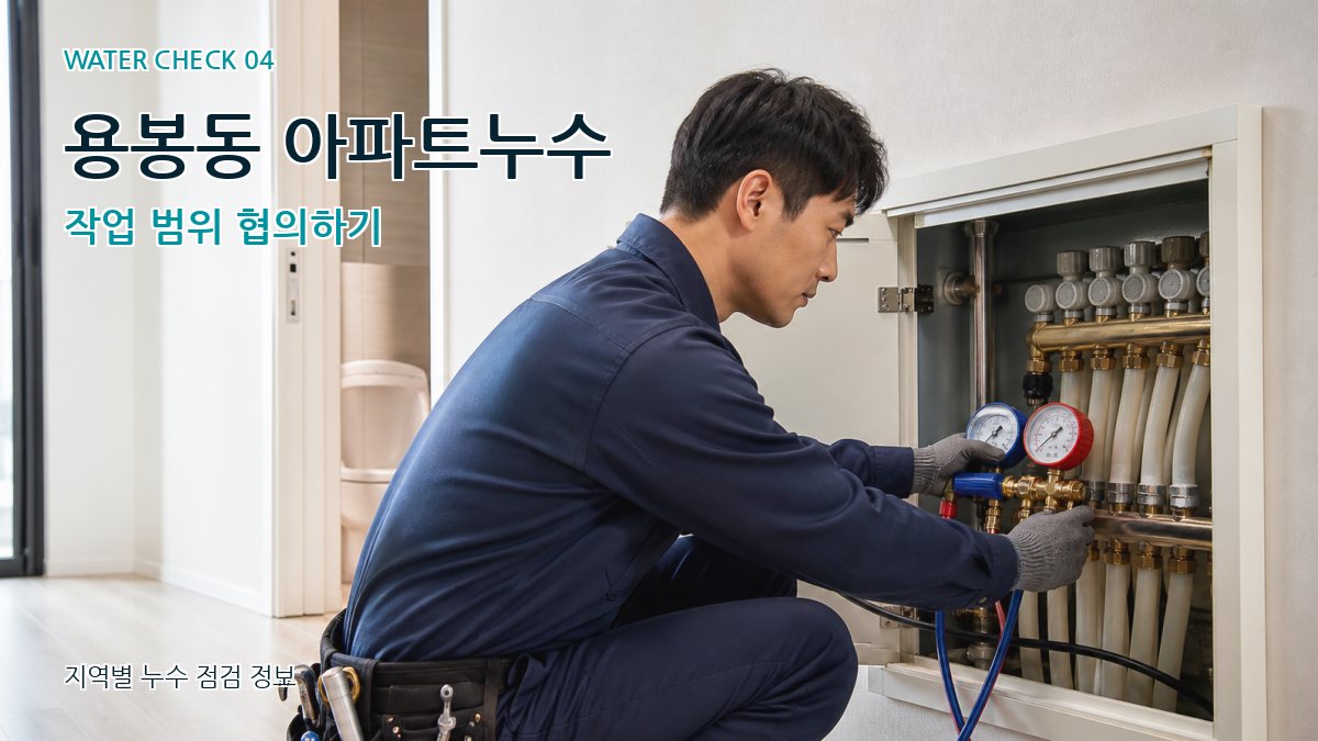 용봉동 아파트누수 작업 범위 협의하기