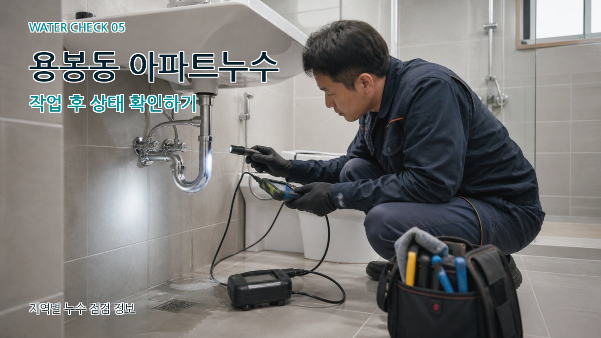 용봉동 아파트누수 작업 후 상태 확인하기
