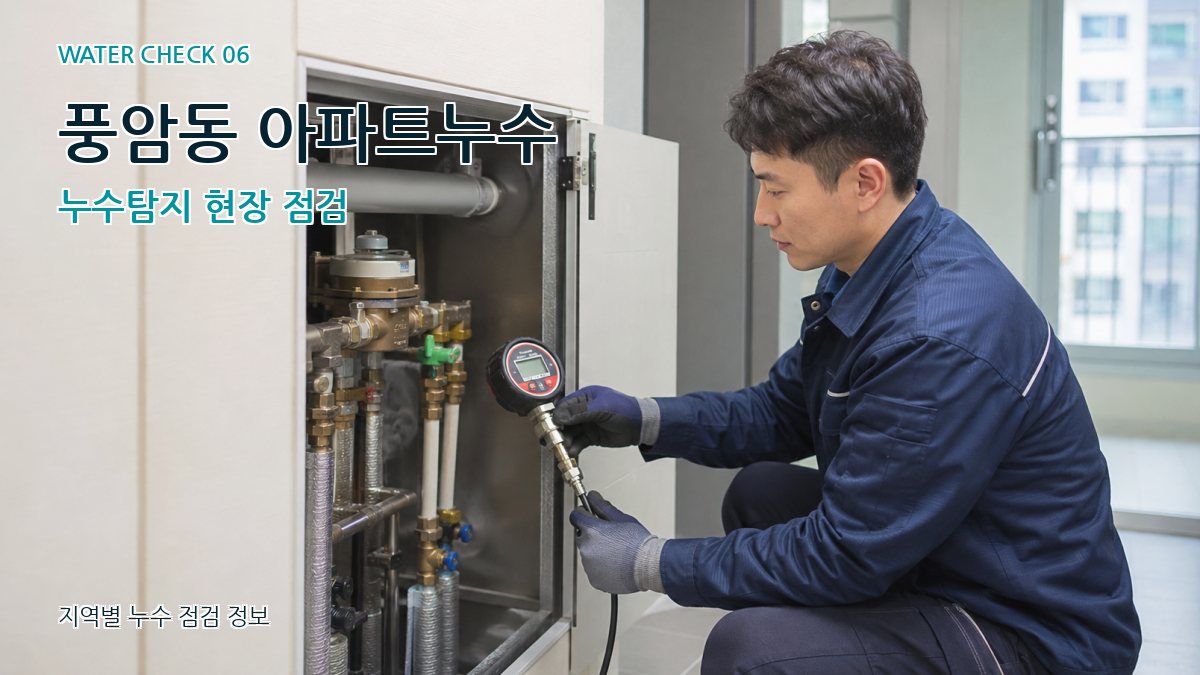 풍암동 아파트누수 누수탐지 현장 점검