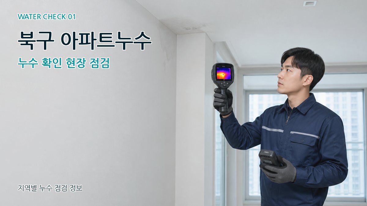 북구 아파트누수 누수 확인 현장 점검