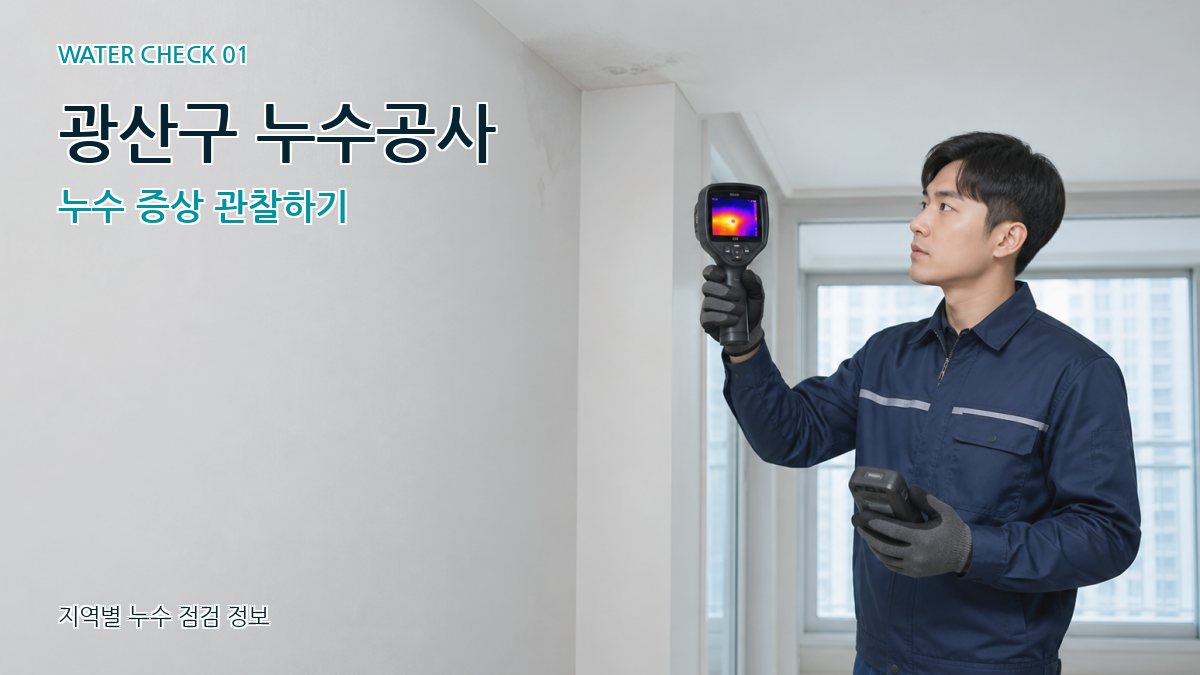 광산구 누수공사 누수 증상 관찰하기