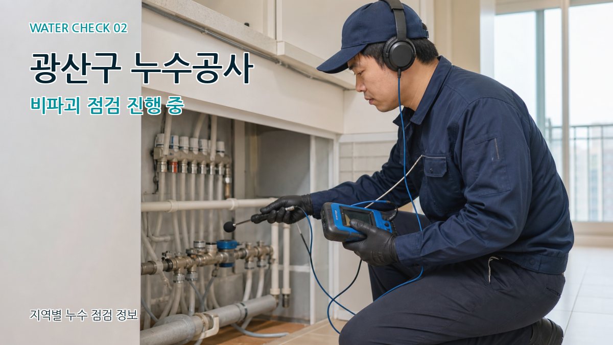 광산구 누수공사 비파괴 점검 진행 중